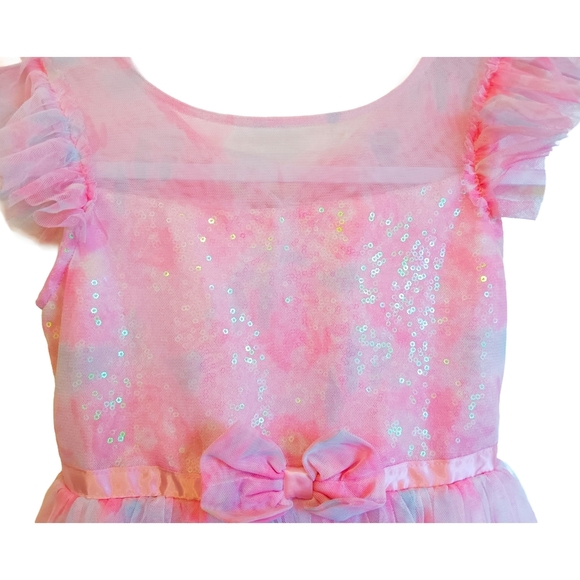 CLEARENCE SALE!!! Jona Michelle Pink 3 Tier Ruffle Dress - Picture 3 of 7